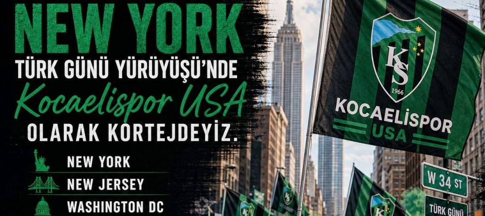 Türk Günü Yürüyüşünde Manhattanda Yeşil Siyahlı Bayraklar dalgalanacak