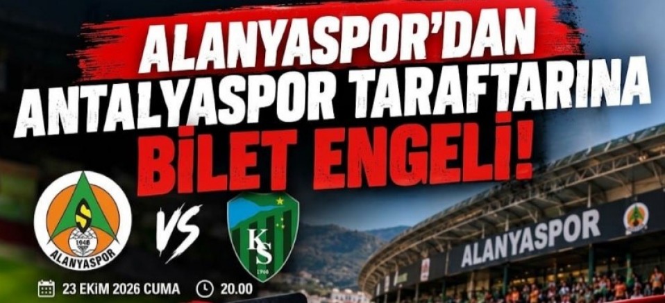 Alanyaspordan Antalyalı taraftara bilet kısıtlaması