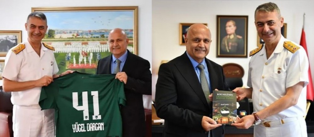 Kocaelispor Başkanı Recep Durul, Tümamiral Yücel Darcan'ı ziyaret etti