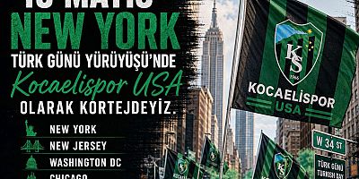 Türk Günü Yürüyüşünde Manhattanda Yeşil Siyahlı Bayraklar dalgalanacak