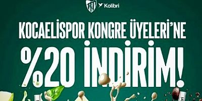 Borcu olmayan üyelere %20 indirimli kahve Kolbri'den