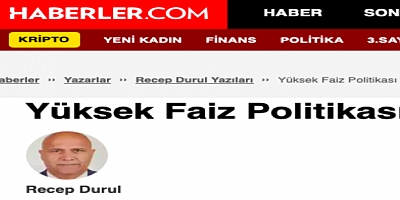 “Yüksek faiz politikası ne kadar sürecek” Durul'un makalesi