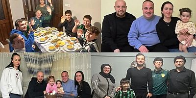 Gökhan, Oğulcan,Yusuf Cihat Oyuncu kartlarını toplayan çocuklarla iftarda