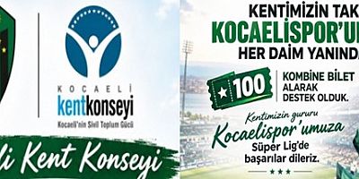 Kocaeli Kent Konseyi Başkanı Ceyhun Yalçın'ın 100 kombine Bilet hamlesi