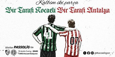 Kocaelispor Antalyaspor maçına özel tasarımlı bilet 41,07 TL'den satılacak