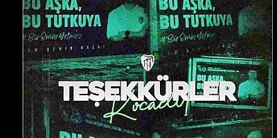 Kocaelispor Belediyelere Billboardla teşekkür etti