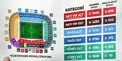 Kocaelispor yeni sezon kombine fiyatları zamlandı