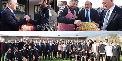 Tahir Başkan Antremanda takıma baklava ikram etti moral verdi