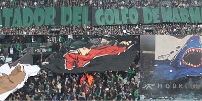 Taraftardan tribünde Marmara Körfezinin Matadoru kareografisi beğenildi