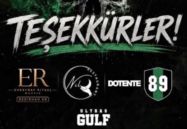 Ultras Gulf destekçilere teşekkür mesajı yayınladı