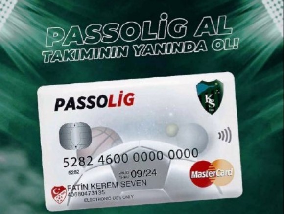 Yeşil-siyah logolu Passolig kartı 600 TL oldu