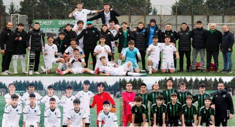 Yeşil Siyahlı Altyapı Takımları U14-U15-U16 3 Galibiyet 1 beraberlik 10 Gol